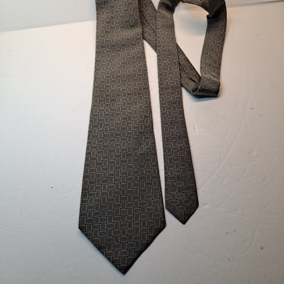Polo By Ralph Lauren 57” Men’s Repp Tie 100% Silk  USA Black/Grey Neiman Marcus - Picture 7 of 9